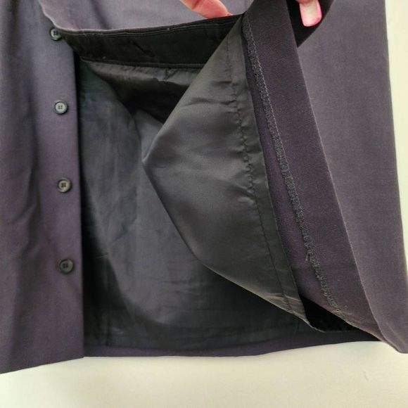 Chaiken Gray pencil Skirt double lines Size 10 - Picture 4 of 5